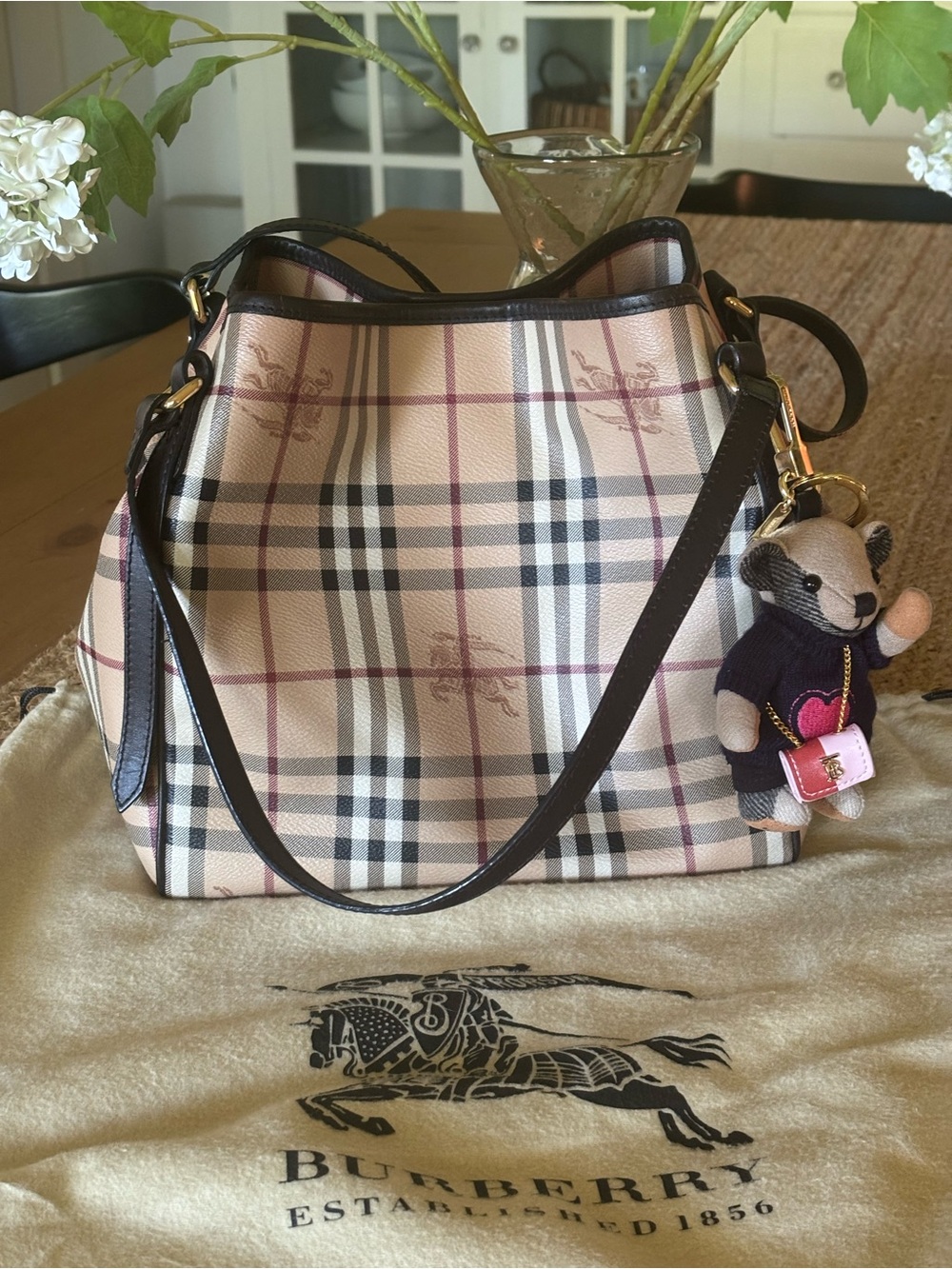 Burberry Haymarket tote
